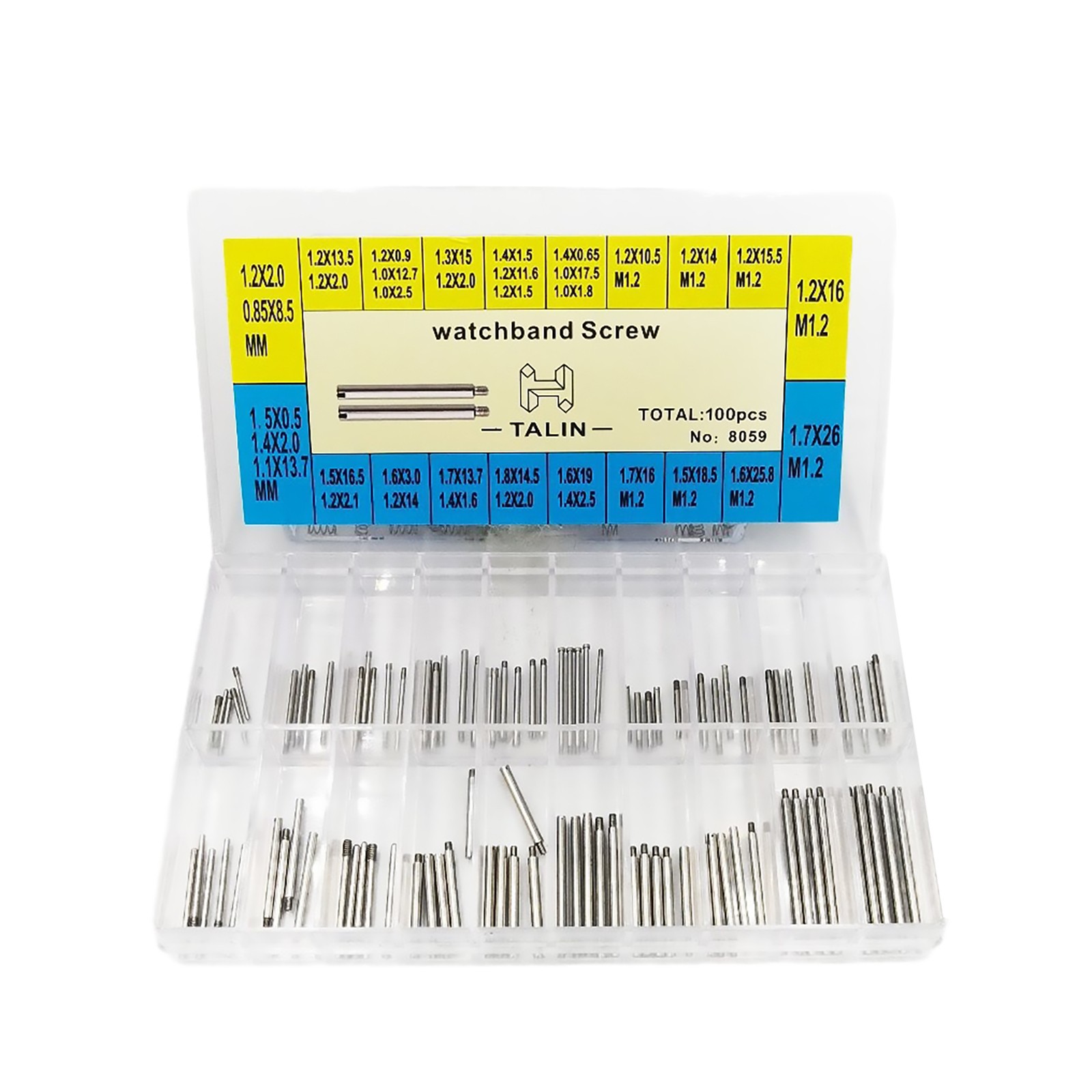 100Pcs/Set Watch Assortment Screw For Rlx Watch Band Strap Screw Repair Tool