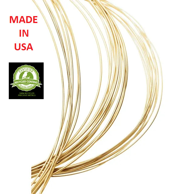 Best 14K Solid Gold Yellow Rose White Round Wire Half Hard 10-30 Gauge Wholesale
