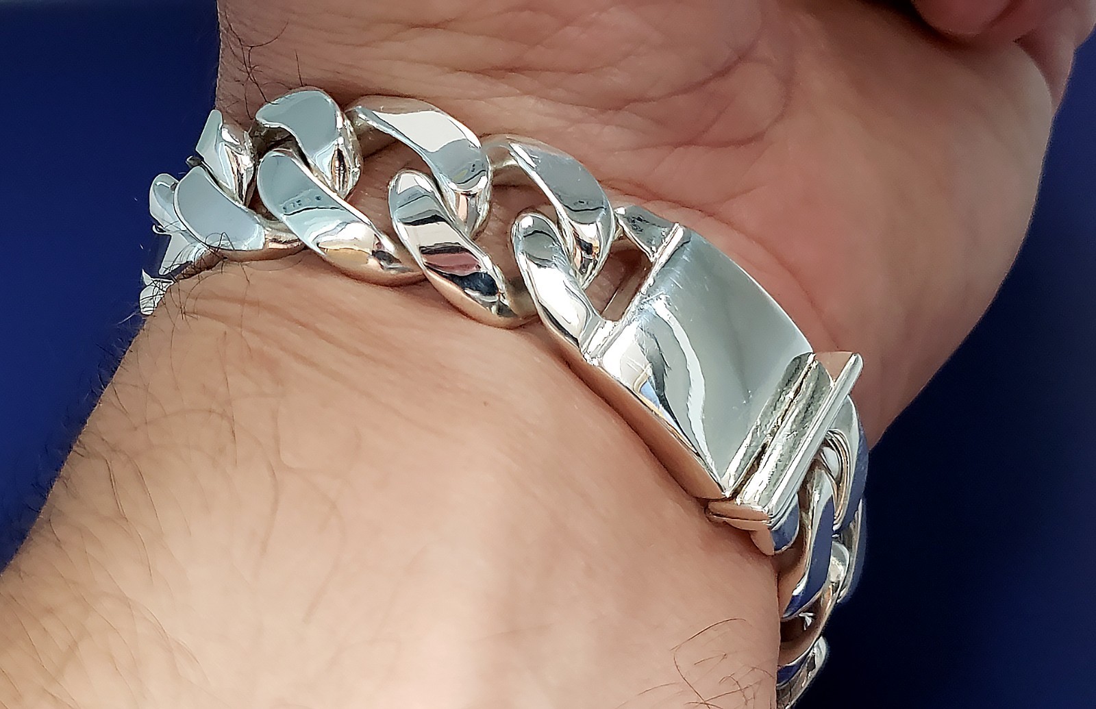 16 mm Solid Heavy Sterling Silver Miami Cuban Link ID Bracelet 8.5 Inch 85 Grams