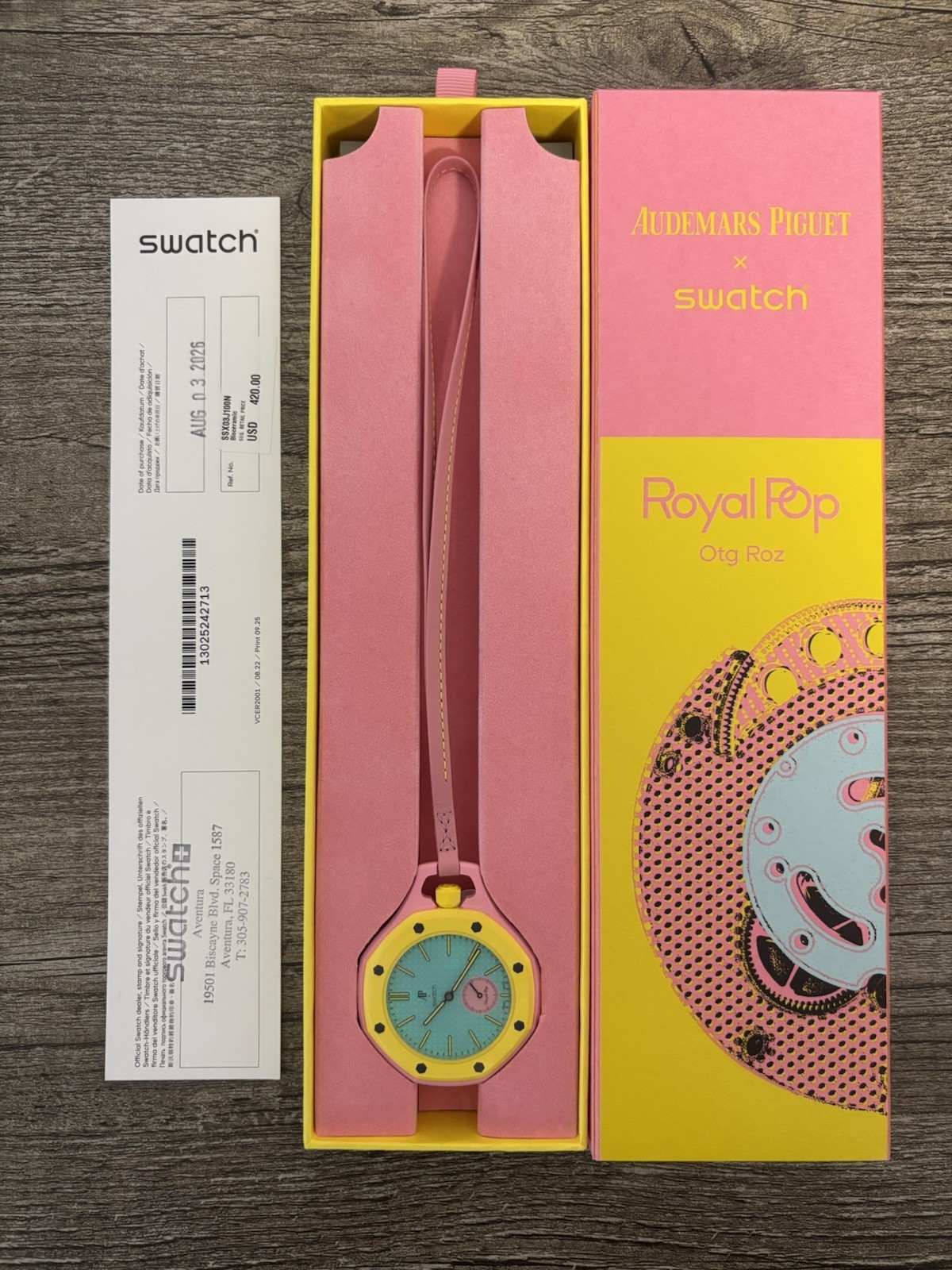 Swatch x Audemars Piguet Royal Pop Otg Roz Pink/Yellow SSX03J100N Japan
