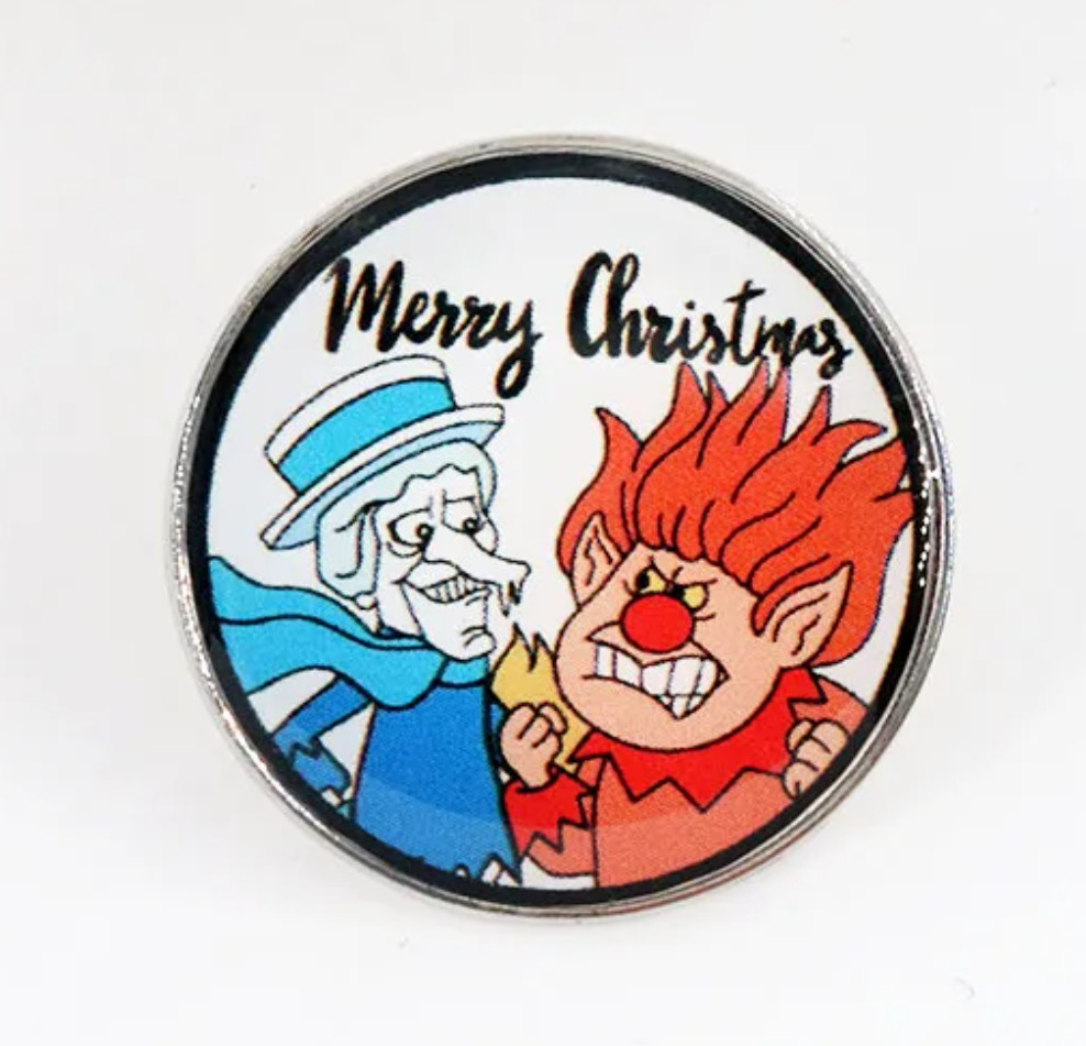 HOT MISER AND COLD MISER-A YEAR WITHOUT A SANTA CLAUSE-1974 DEBUT-ENAMEL PIN