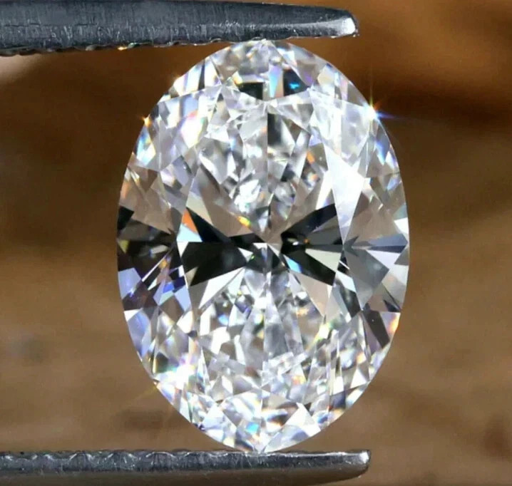4.00 Ct Loose Moissanite Oval Cut 9 x 11 mm D Color, IF Clarity -AGL Certified