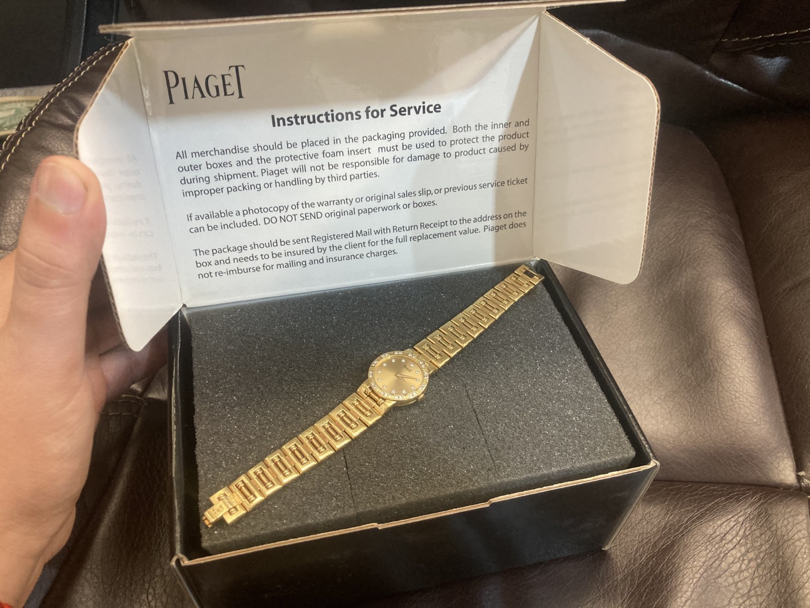 Piaget 23mm Dancer 80564 18k Solid Yellow Gold Diamond Dial Bezel Quartz Polo