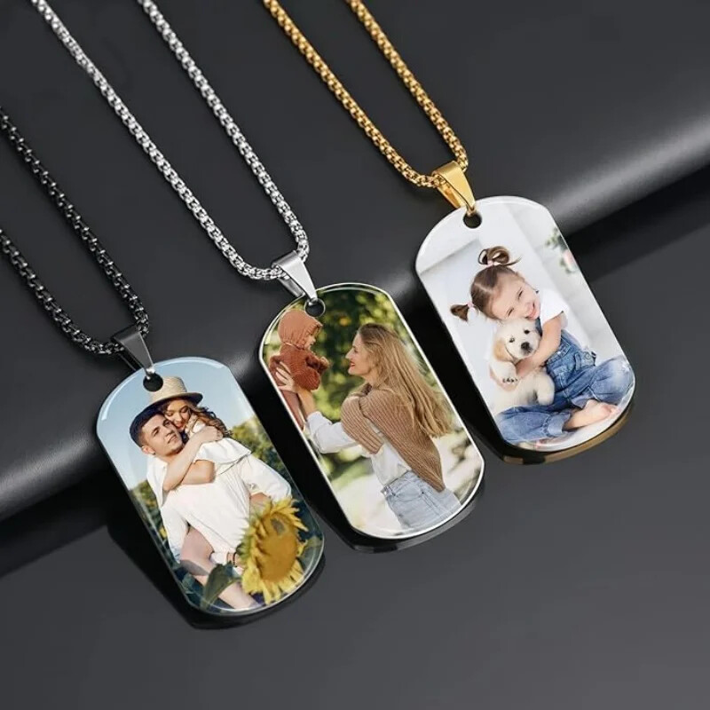 Custom Picture Photo Necklace Personalized Photo Necklaces Gifts for Women Men