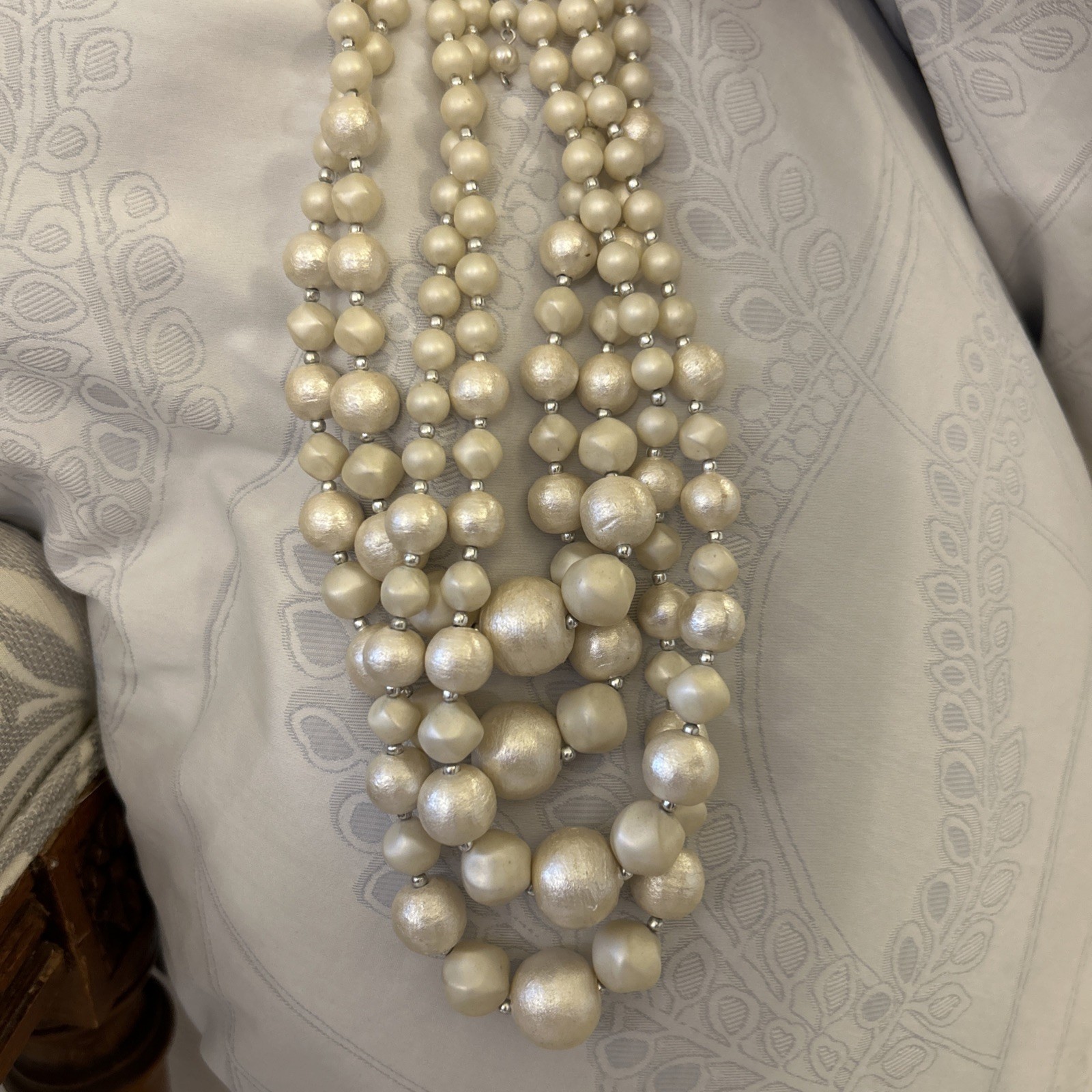 Pearly Costume 4 Row Necklace