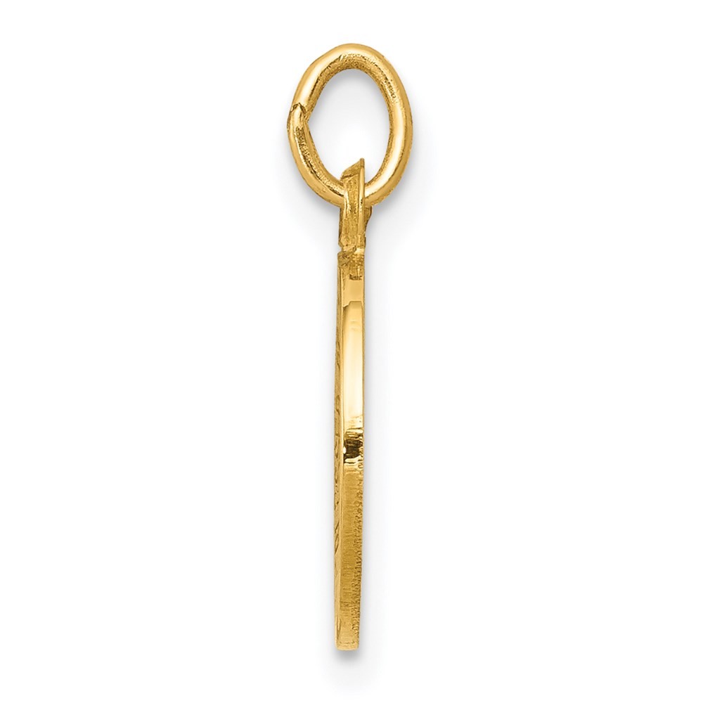 14k Yellow Gold Polished & Satin Solid Holy Trinity Medal Charm Pendant 0.65 g