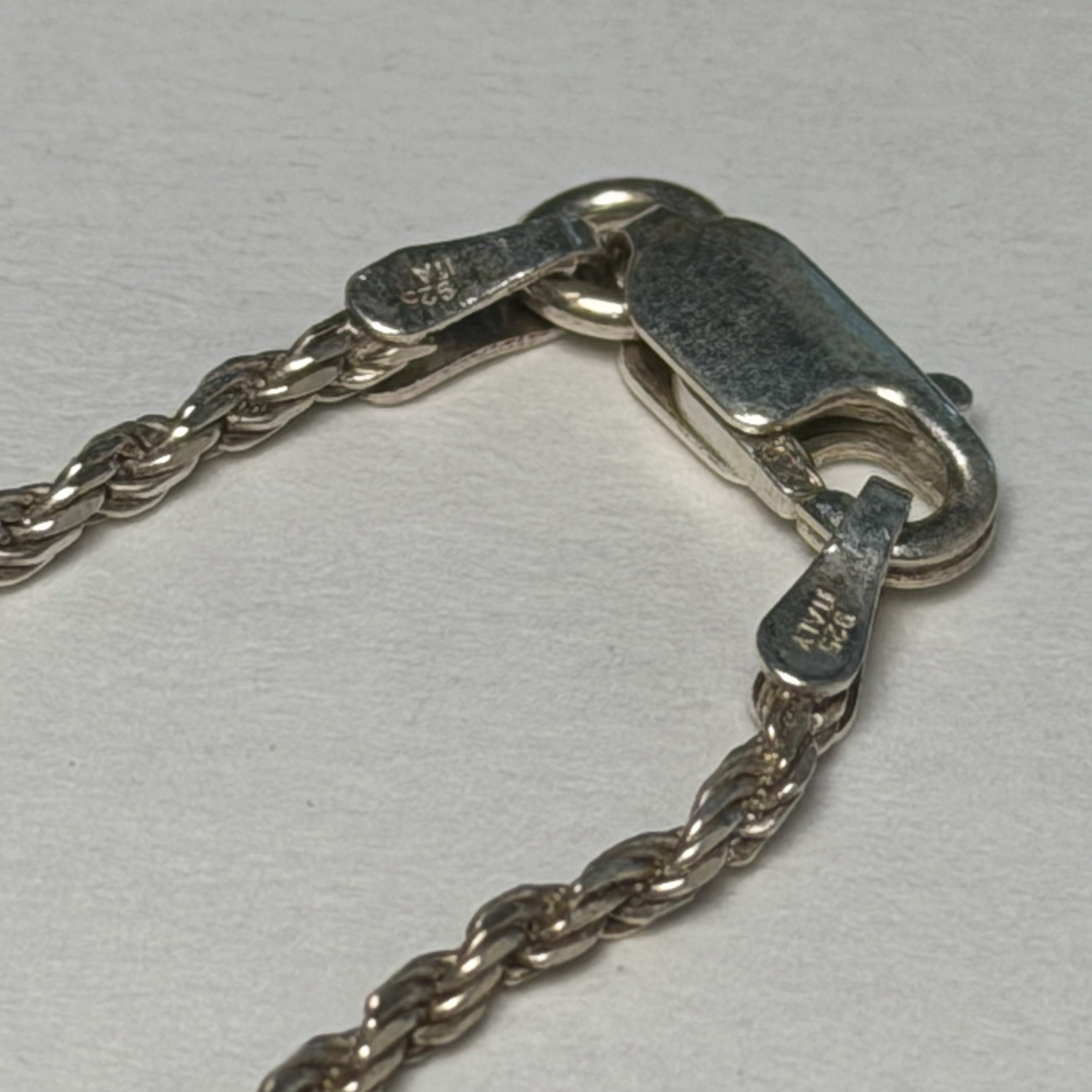 18″ Sterling Silver 925 Hawaiian Scroll Barrel Slide Charm Silver Rope Necklace