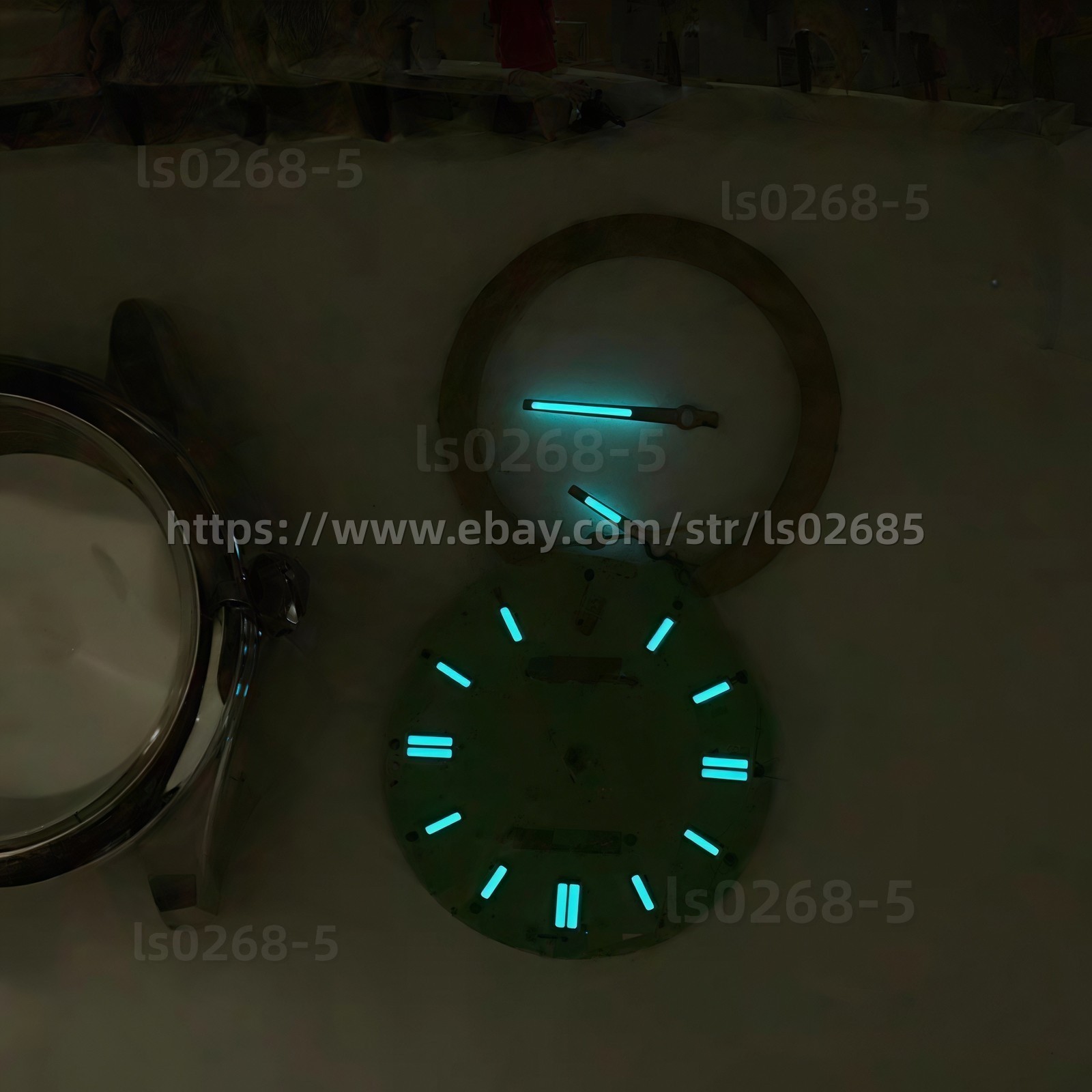 DIY SET for 2824 watch case + dial + hands + Stainless Steel Strap sapphire 41mm
