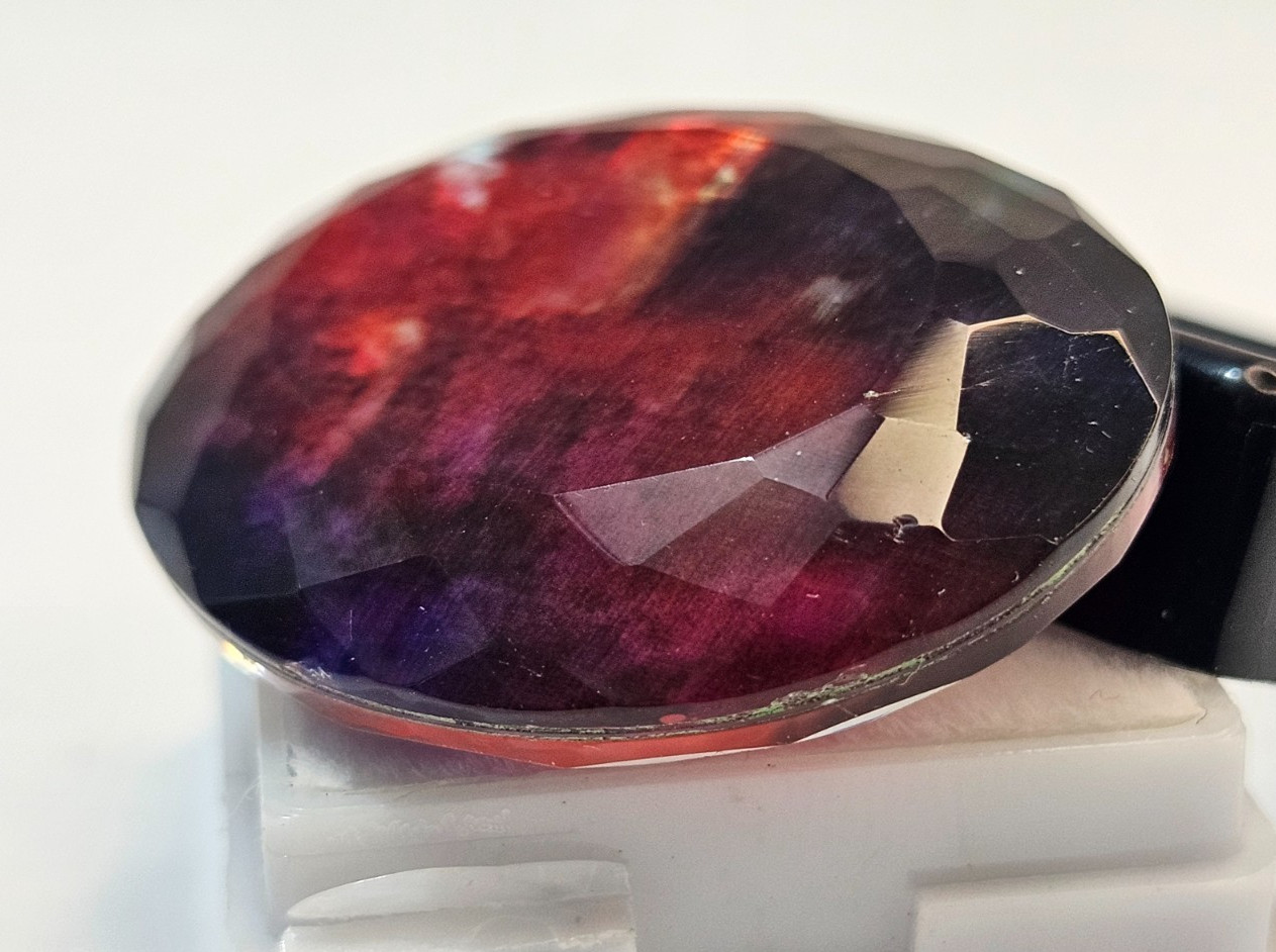 Ammolite Opal-Like Organic 53-54 Ct Natural Doublet EGL Certified Gemstone JP302