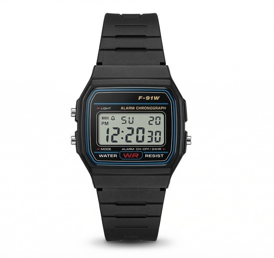 F91W Classic Digital Watch Resin Strap Stopwatch Chronograph Sport Men Watch