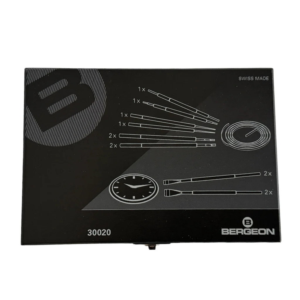 Bergeon 30020 Hand Lever Tools Set in Compact Box, Watchmaker Precision Kit