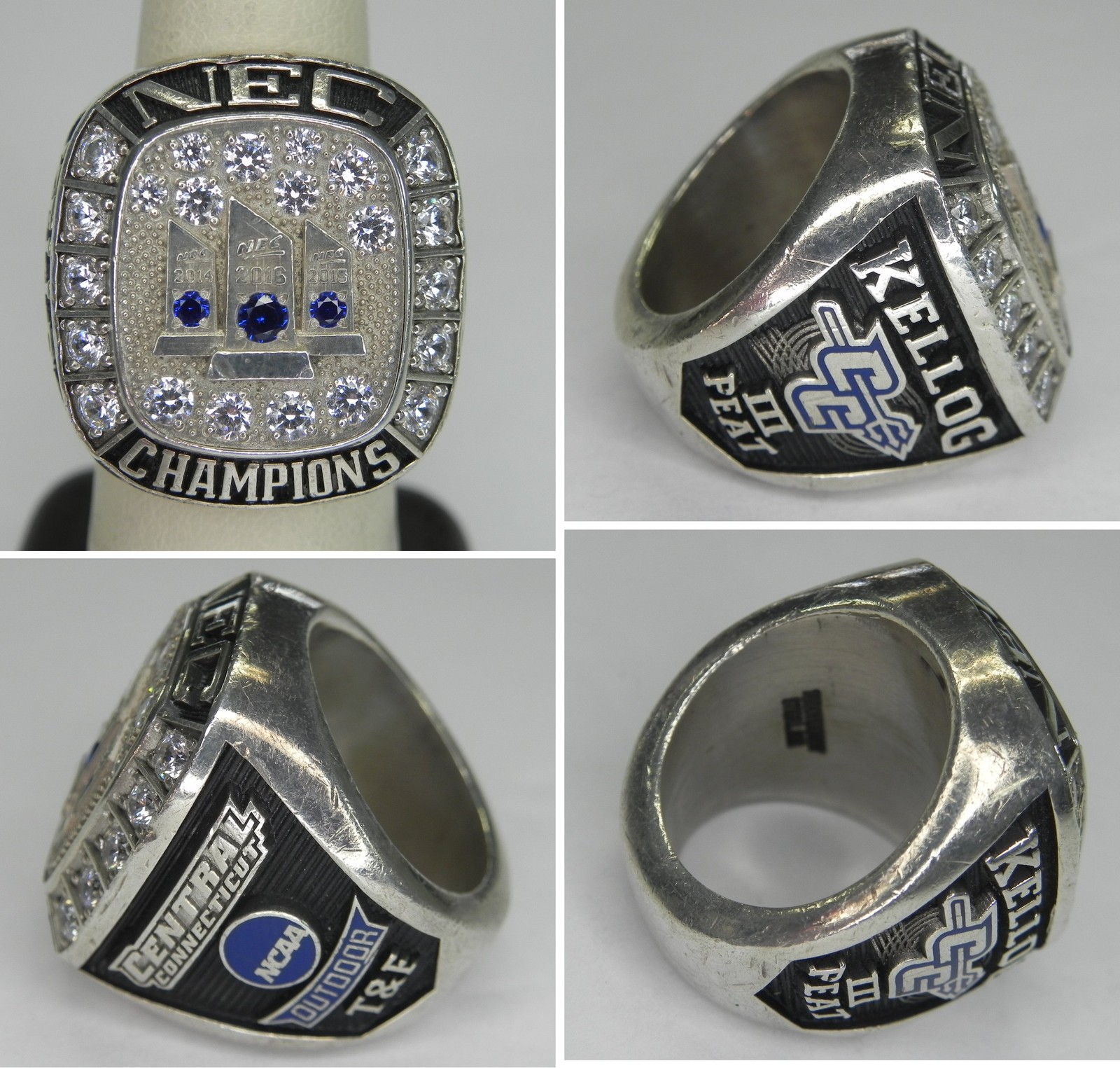 F300 2014-16 Sterling Central CT State Univ CCSU Blue Devils Championship Ring