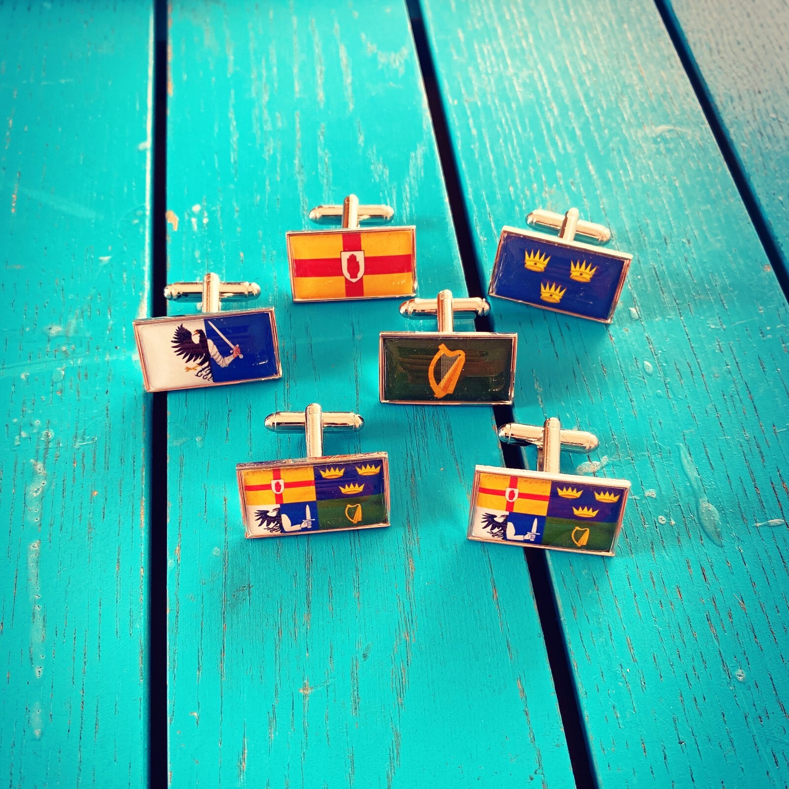 Sri Lanka Flag Cufflinks. National Flags Gift for him. Wedding Cufflinks.