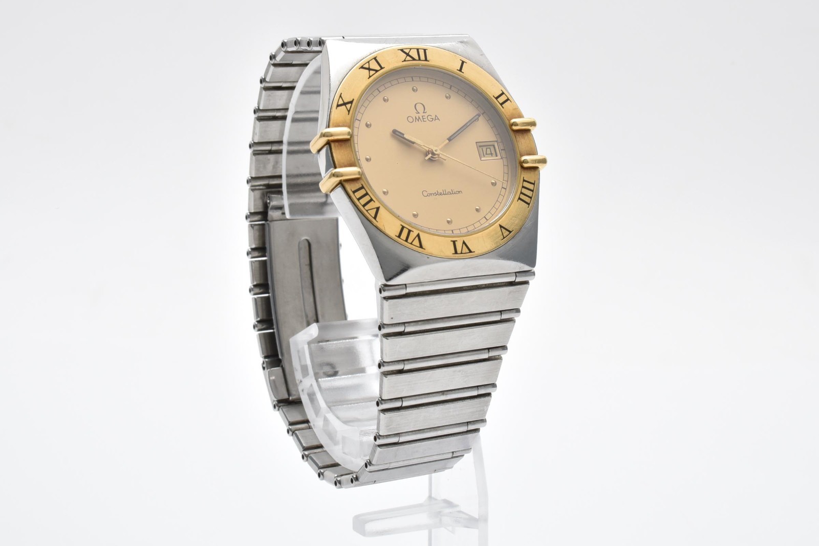 【Box】Omega Constellation 396.1080 Rare Cal.1441 Gold Steel Quartz Mens Works #87