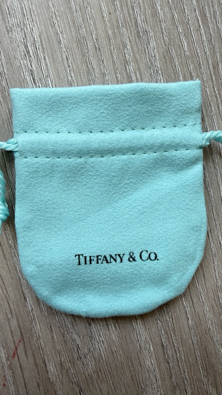 Tiffany Empty Packaging Small Blue Drawstring Closure Jewelry Pouch – New!