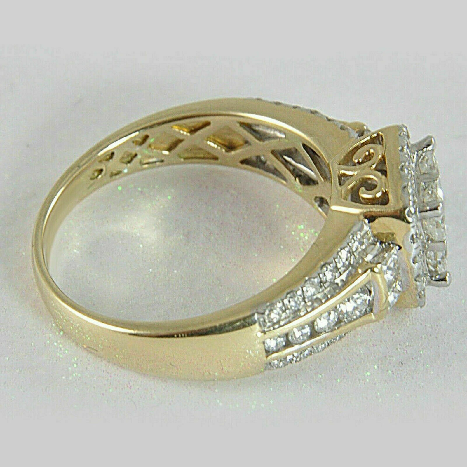3Ct Lab Created Diamond Engagement Ring Solid 14K Yellow Gold Finish