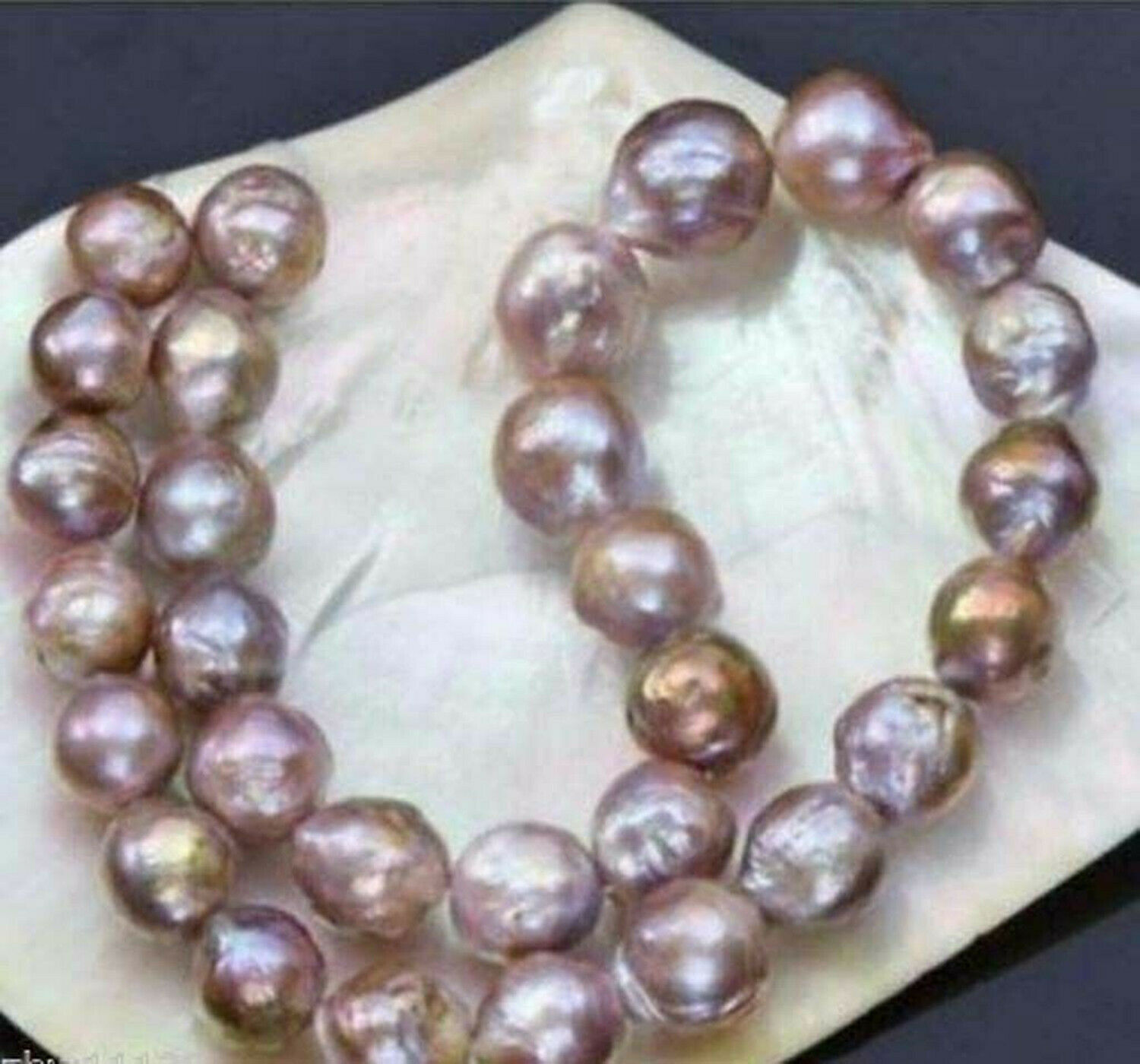 Huge 14-16mm Natural South Seas Pink Purple Kasumi Pearl Necklace 18inch