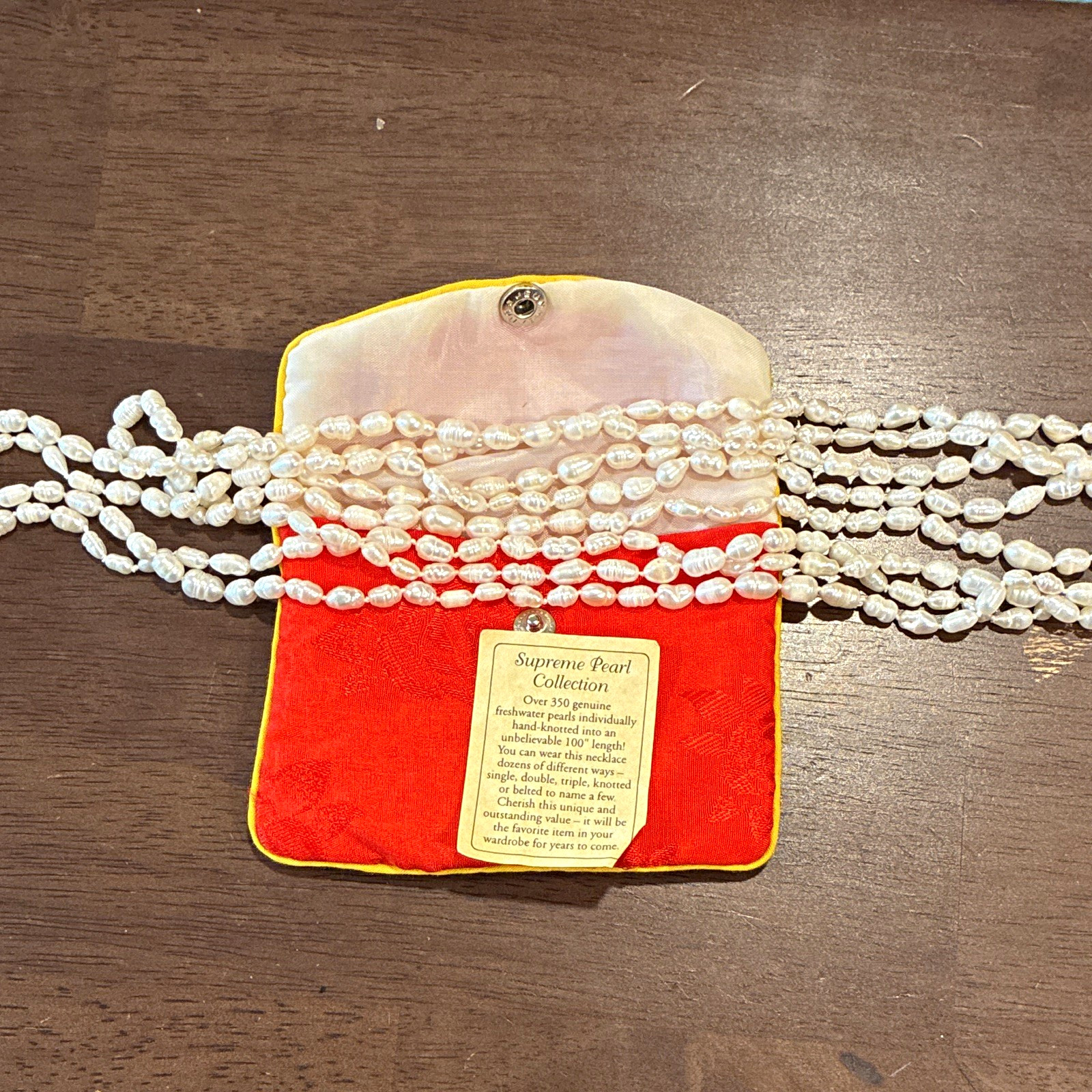 Supreme Pearl Collection 100in Hand-Knotted Cultured Freshwater Pearl Necklace