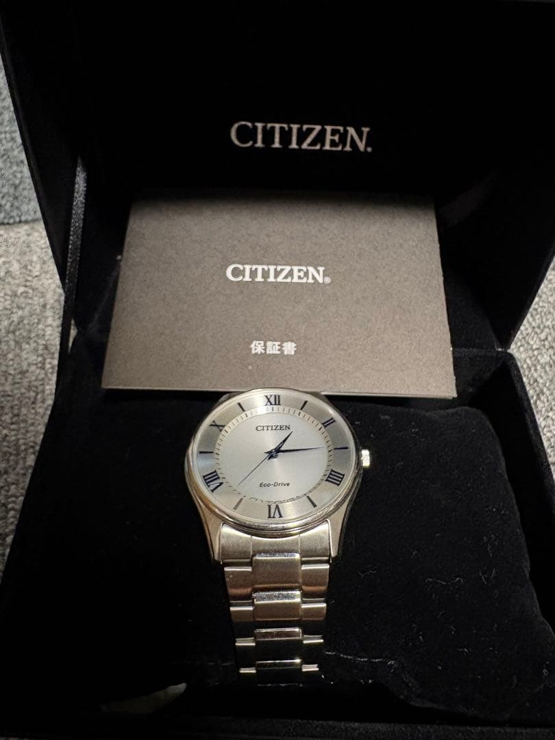CITIZEN Eco Drive Mens Watch Silver Dial Stainless Steel Untested