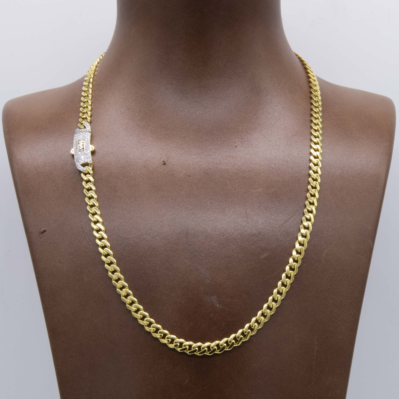 6mm Miami Cuban Link Chain Necklace Box Lock 10K Yellow Gold