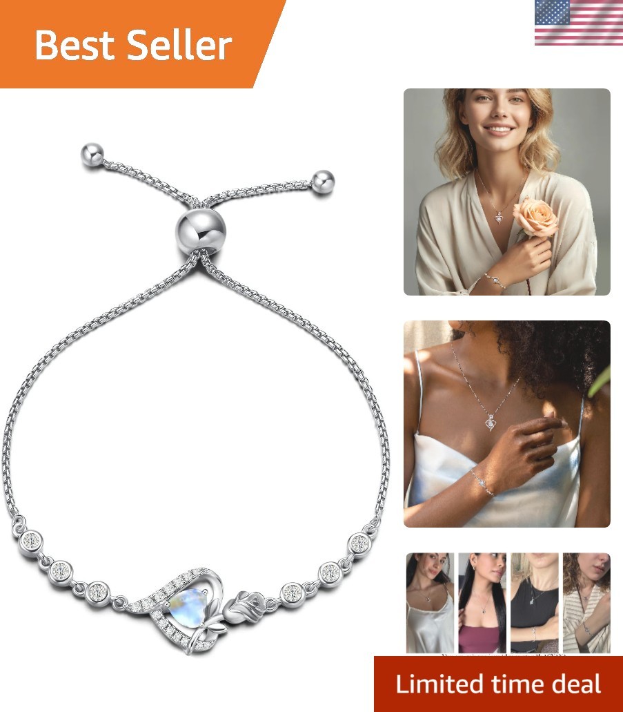 Rosy Reverie Birthstone Bracelet for Women Sterling Silver Genuine or Created…