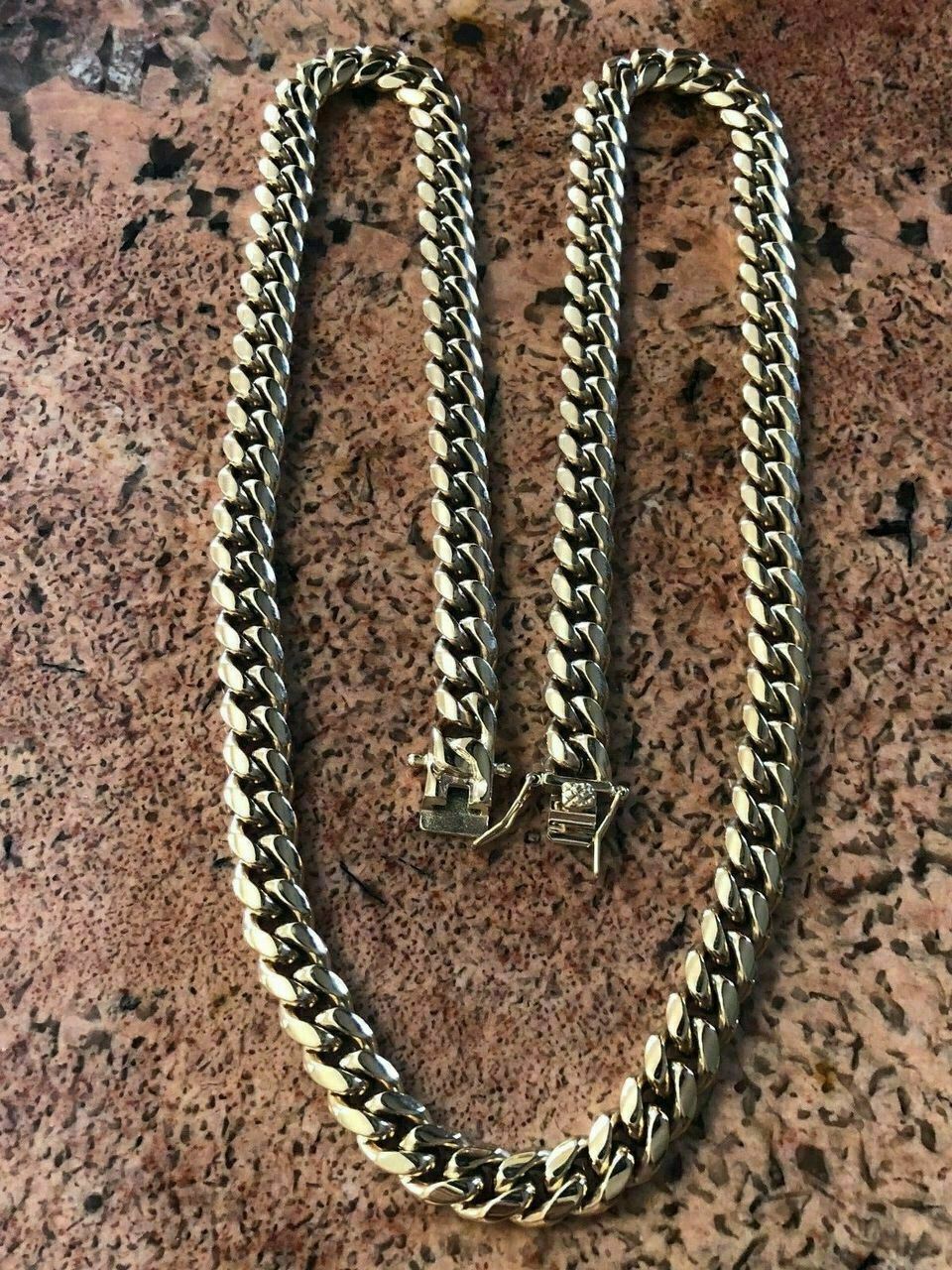 HARLEMBLING 10mm Mens Miami Cuban Link Chain 14k Gold Plated HEAVY 18″-30″