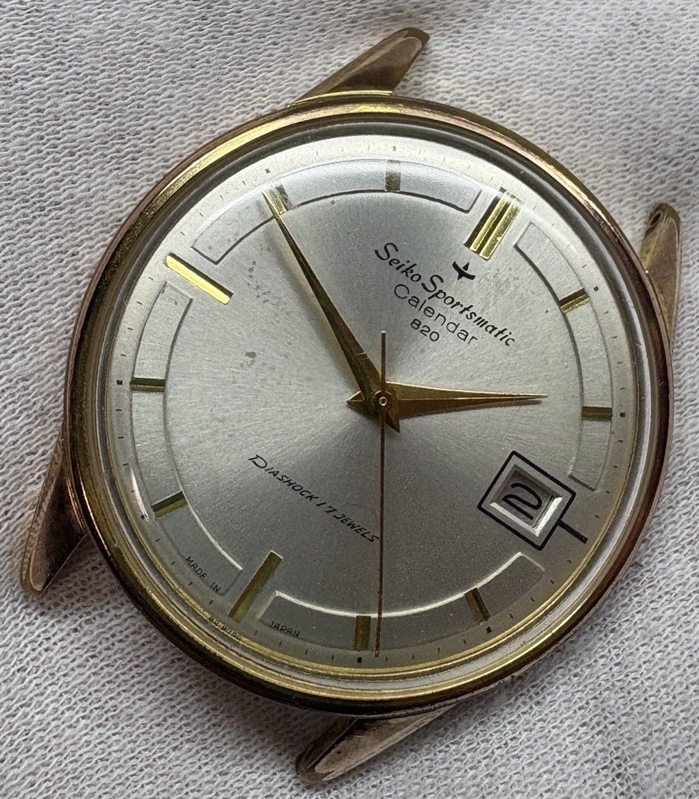 SEIKO Sportsmatic Calendar 820 15040D Vintage 1964 Automatic Overhauled Japan