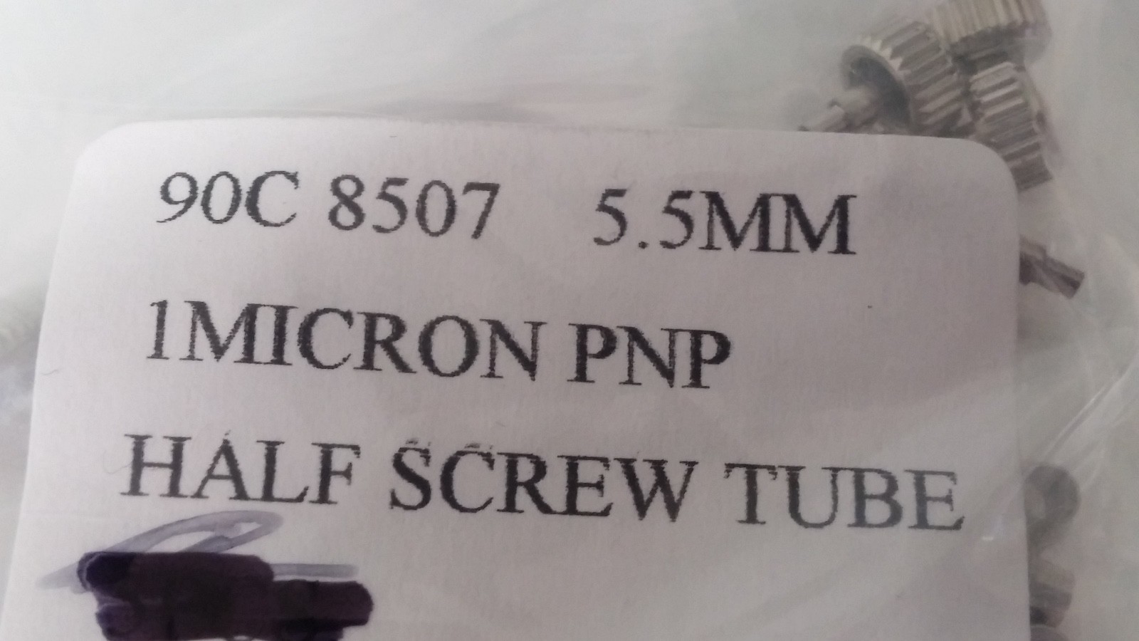 Unbranded waterproof screwdown Crown and Tube X 5 PIECES (approx 5.37mm-5.5mm)
