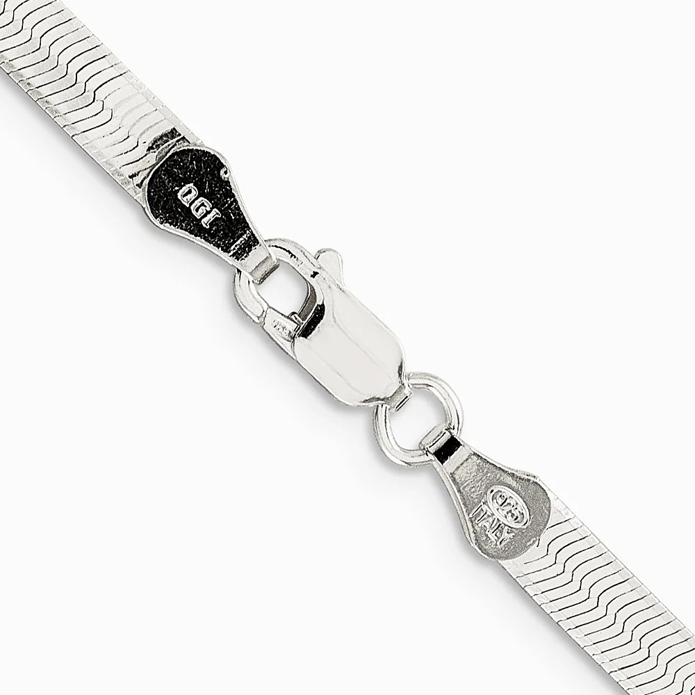 Sterling Silver 4.5mm Magic Herringbone Chain Necklace 16″-24″