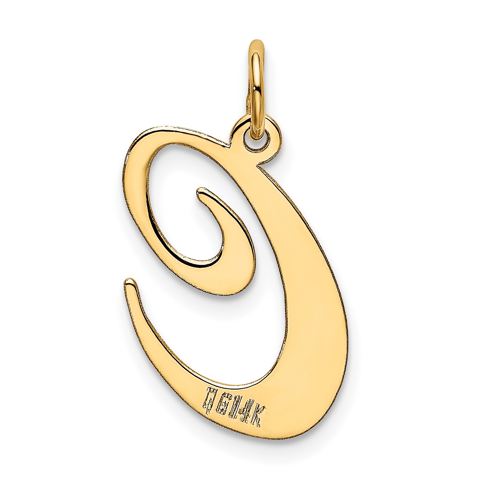 14k Large Fancy Script Letter C Initial Charm YC654C