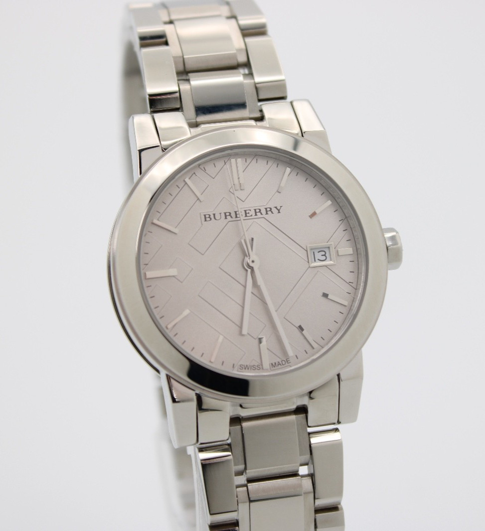 BURBERRY The City 34MM BU9143 Silver Dial Unisex Watch