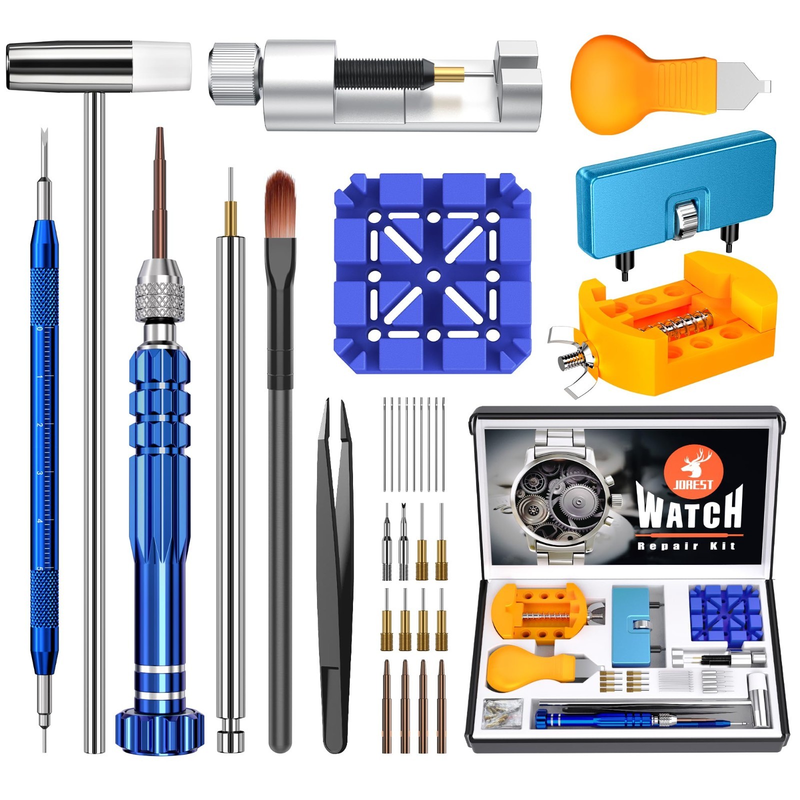 Watch Repair Kit – Battery Replacement, Link Removal, Resizing Tools & Screwdriv