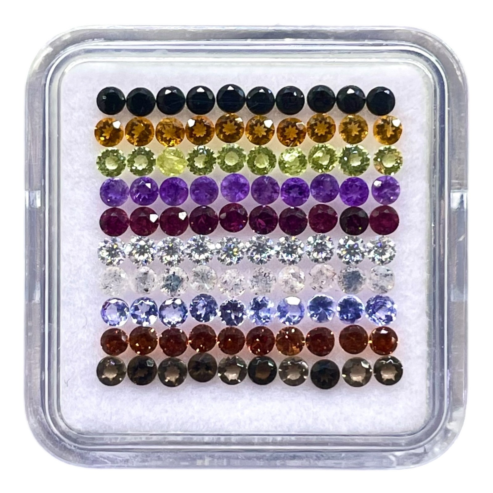 100 Pcs Natural Multi Gemstones 2mm Round Calibrated Cut Loose Gemstones Lot