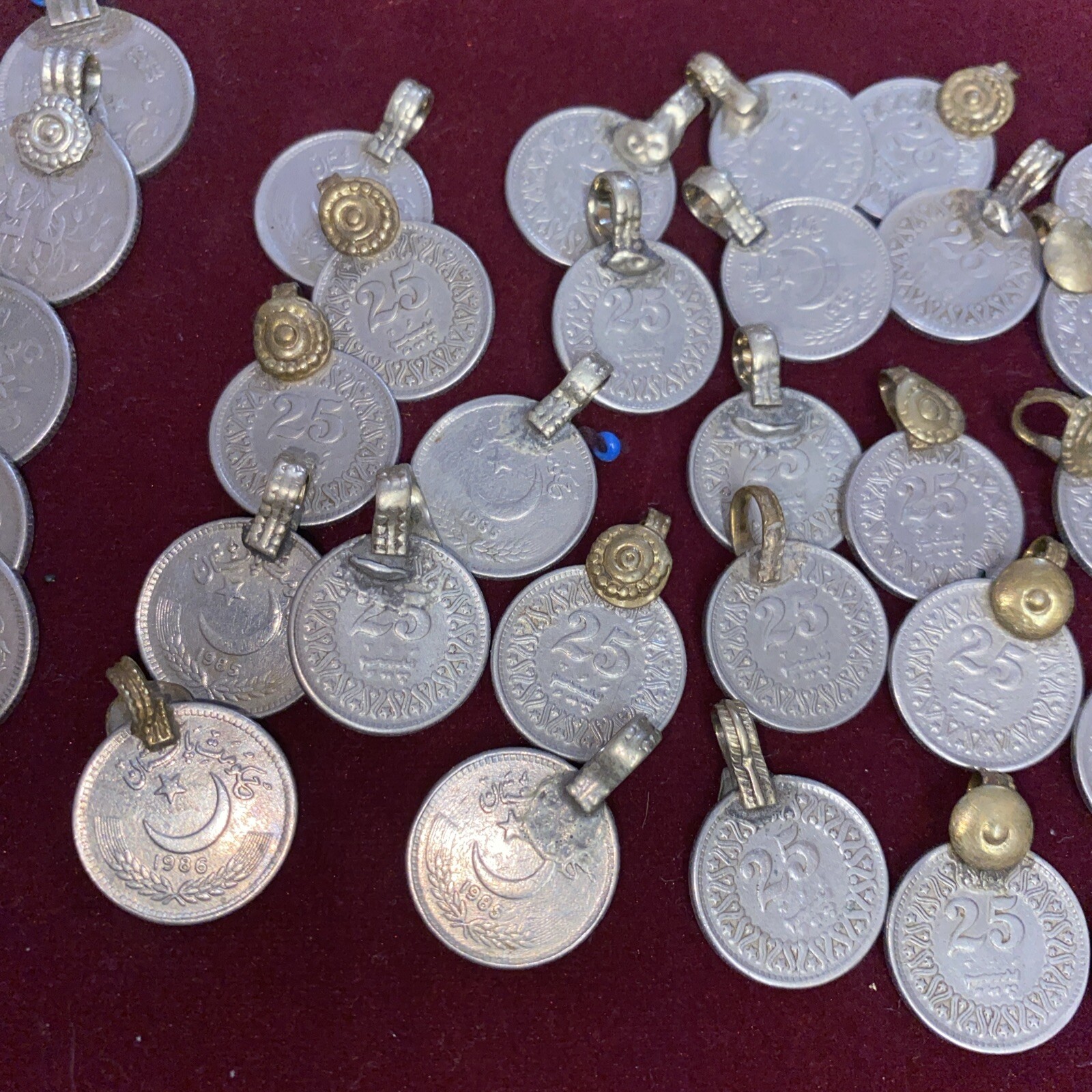 Lot Of More Than 50 Antique Pakistan Tribal Coin Amulet Pendant Islamic