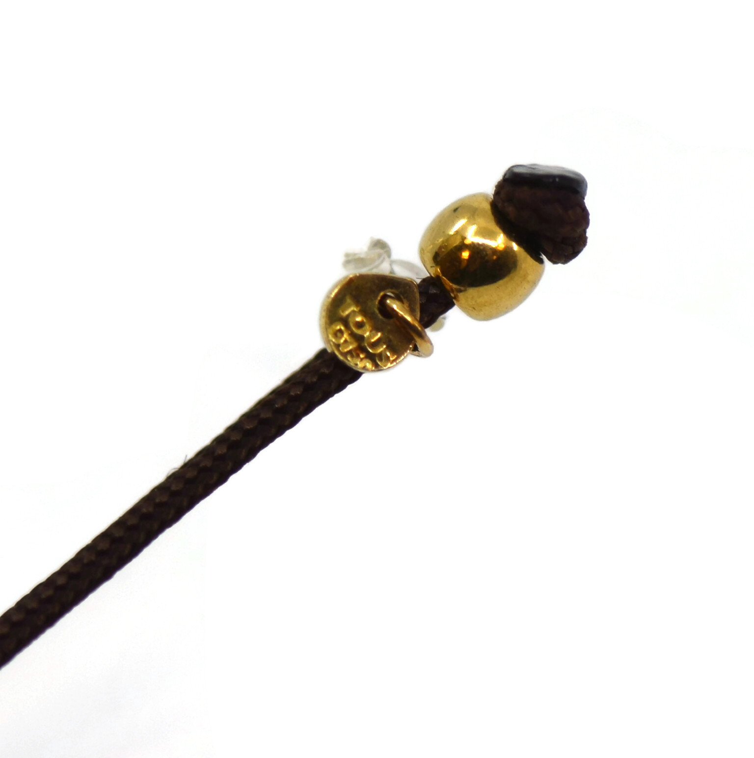 Tous Pearl Brown String 18K Yellow Gold Bracelet