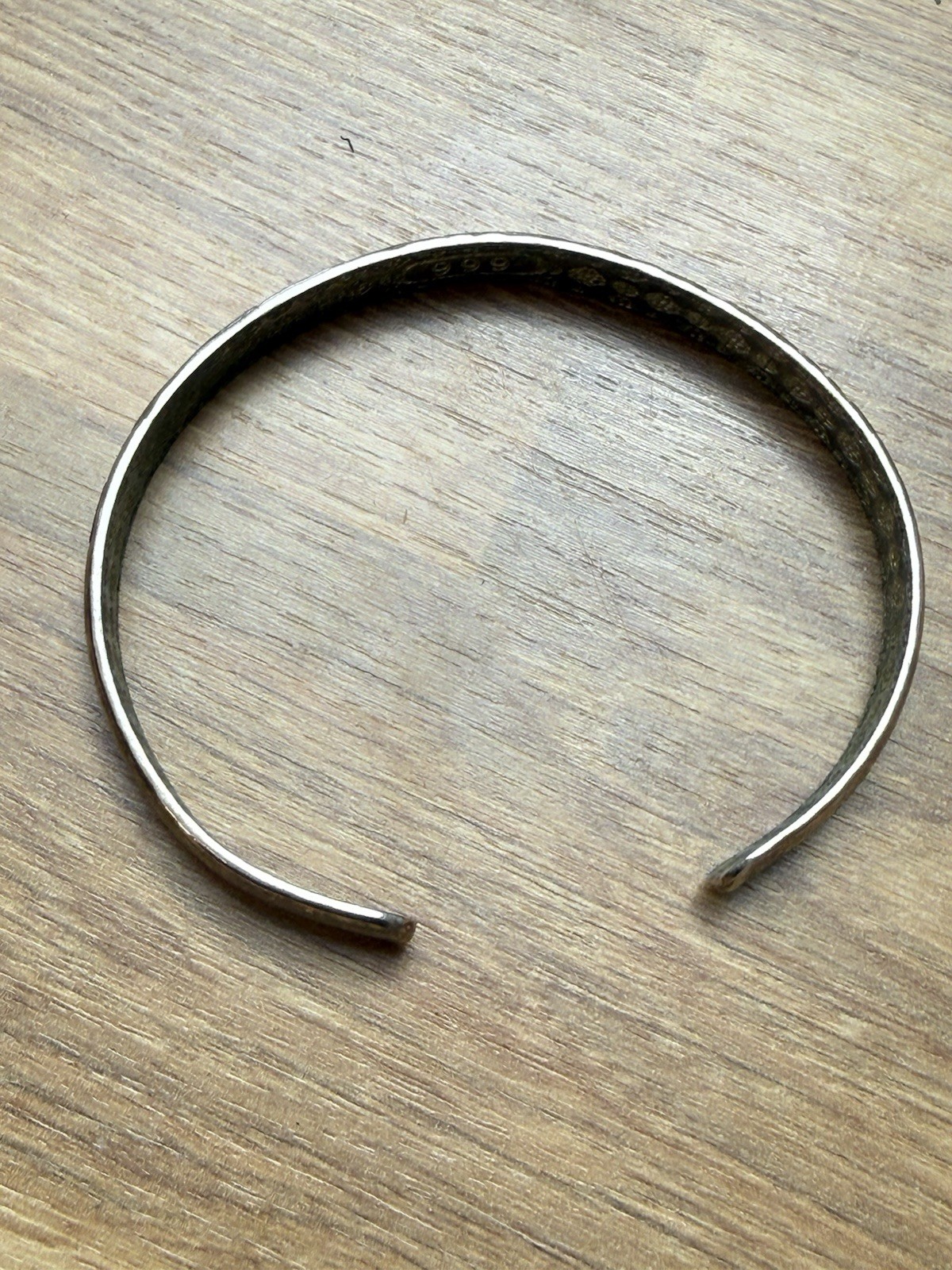 Silver Fine Bangle/Bracelet Cuff 999 18 grams
