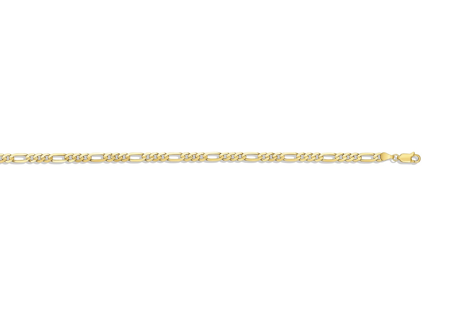 14k solid yellow gold figaro link 18″inch 2.4 mm 3.6 grams
