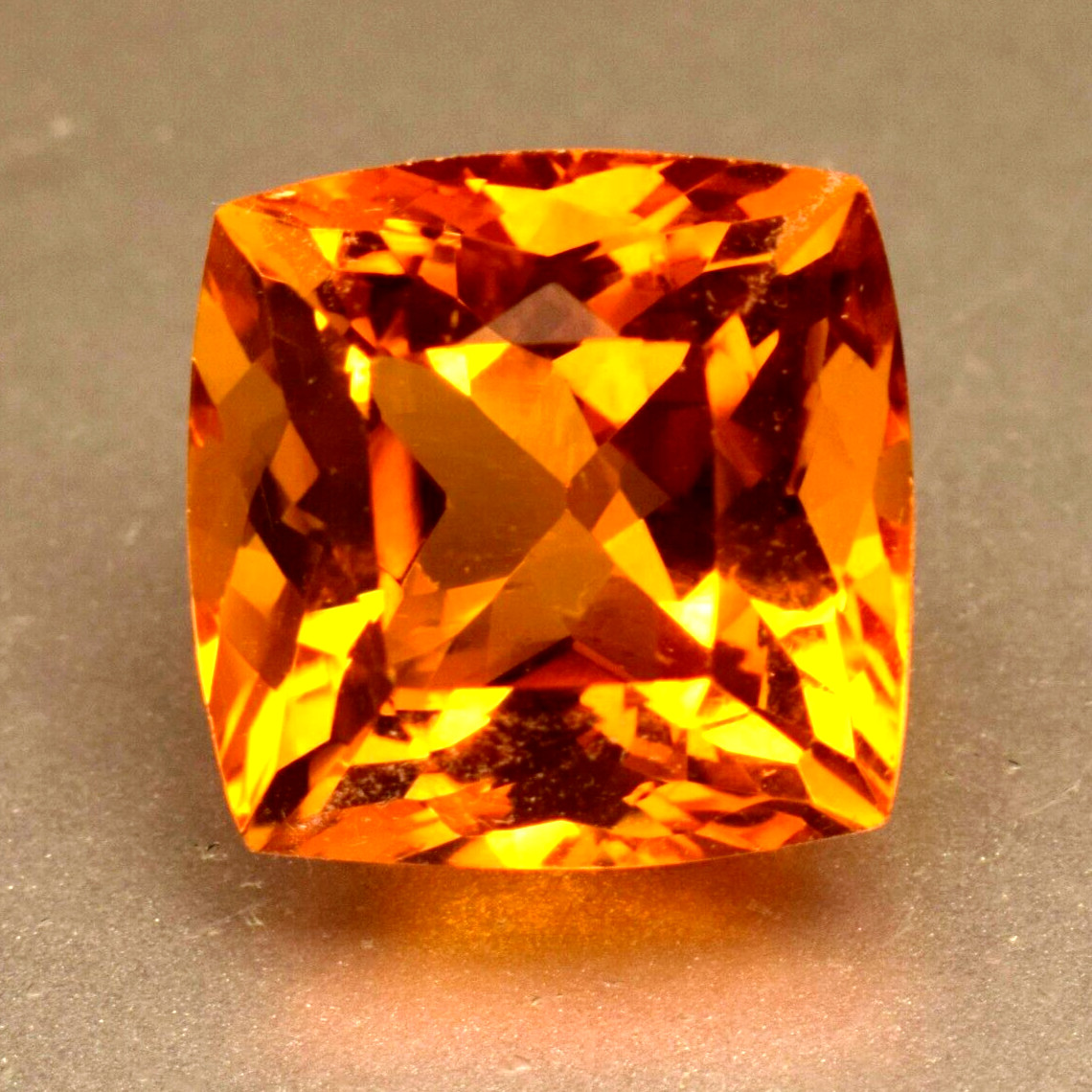 Certified Natural 132.20 Ct Cushion Cut Yellow Citrine Brazilian Loose Gemstone