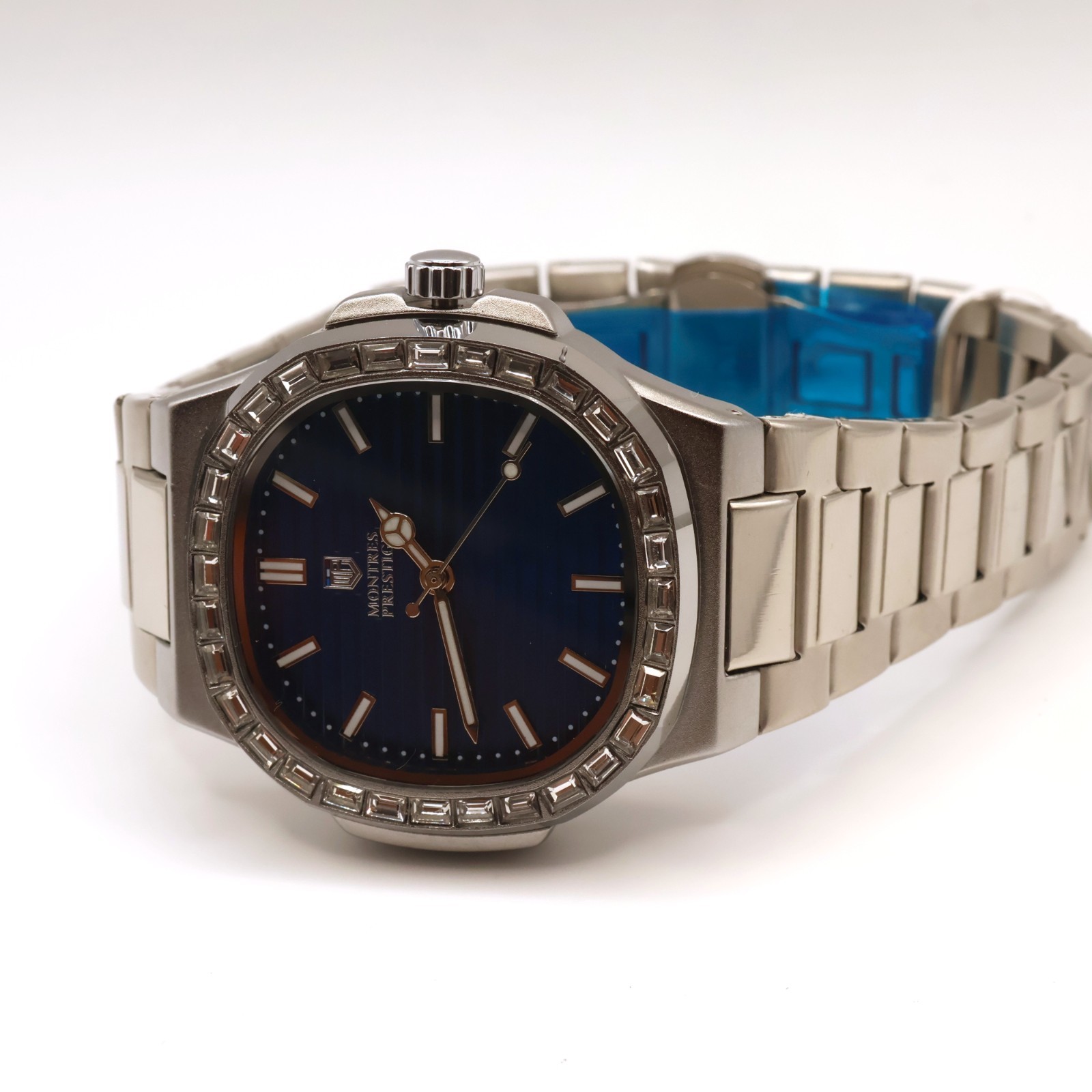 Montres Prestige × Invicta MPW-0326 Crystal Horizon 42mm Blue Textured Dial SS
