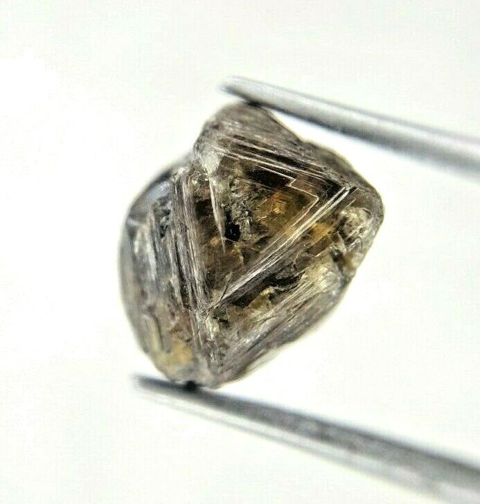 Uncut Diamond Sparkling Natural Triangle Shape 5.04tcw Brownish Gray for Jewel
