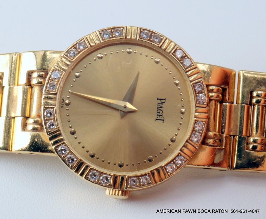 Piaget Dancer 18k Yellow Gold Diamond Champagne 23mm Watch 80564 K 81 works
