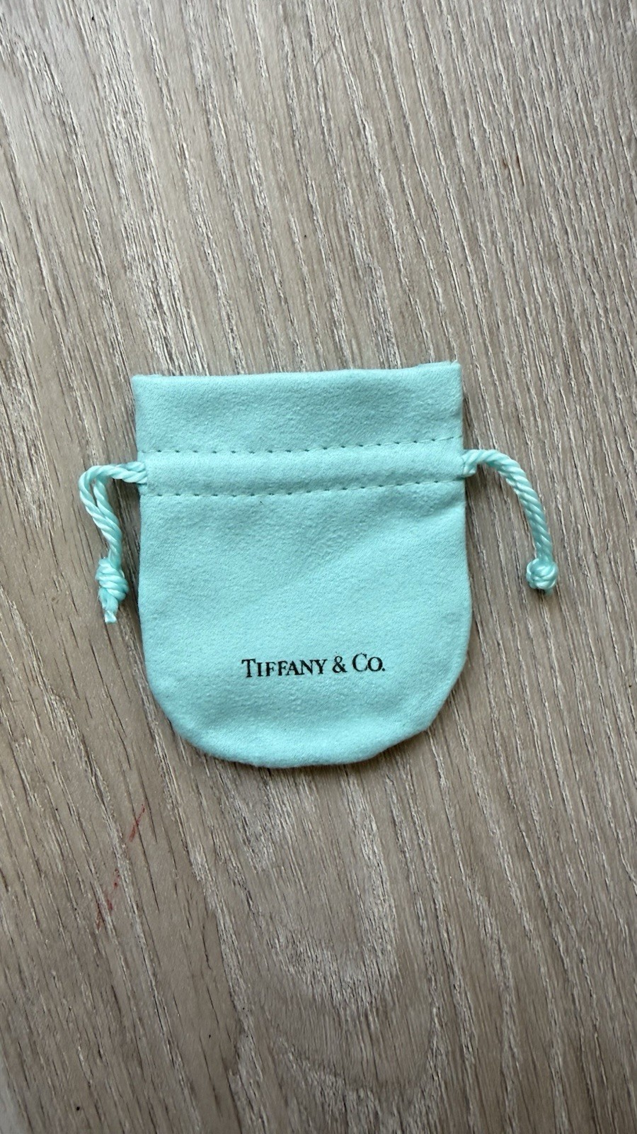 Tiffany Empty Packaging Small Blue Drawstring Closure Jewelry Pouch – New!