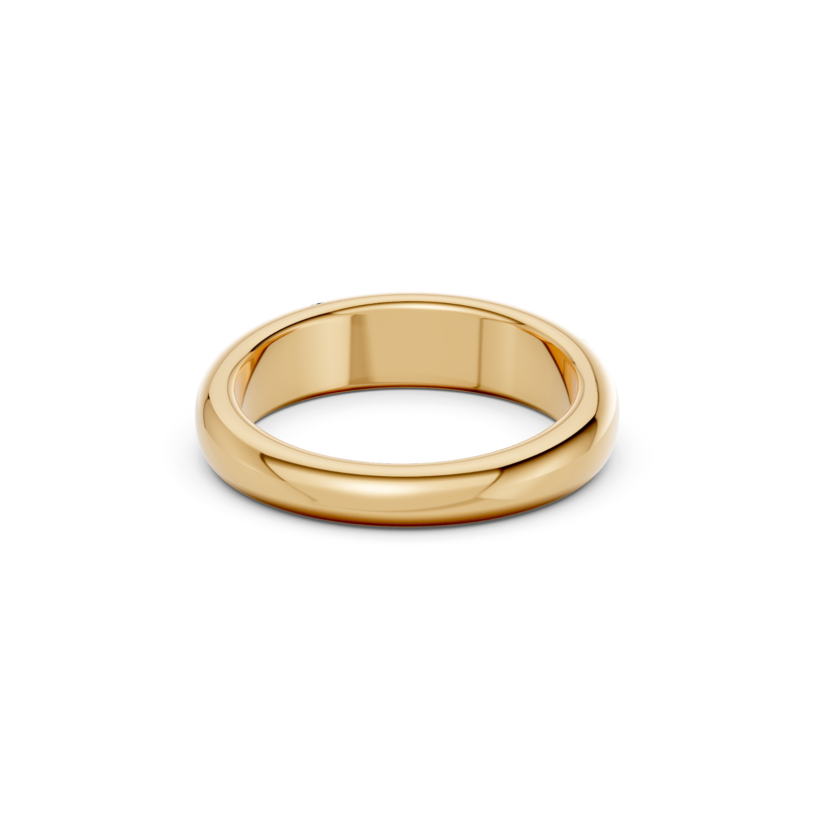 Multi Shape Lab Grown Diamond Flush Set Comfort Fit Gold Band In 14K Solid Gold