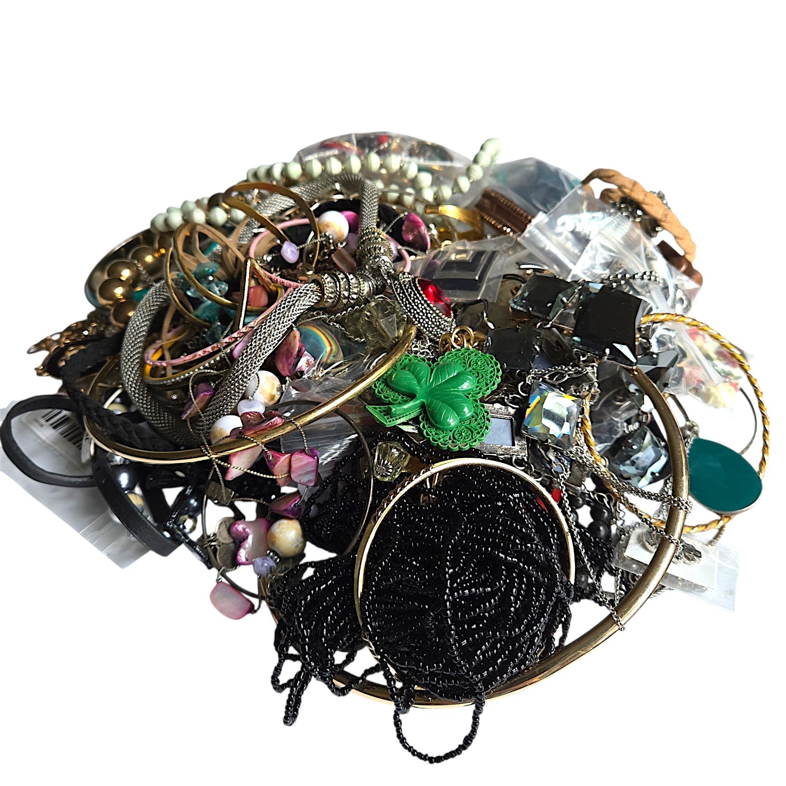 5 Lb Mixed Jewelry Craft Lot Repurpose Upcycle Harvest Repair Wearable CL17