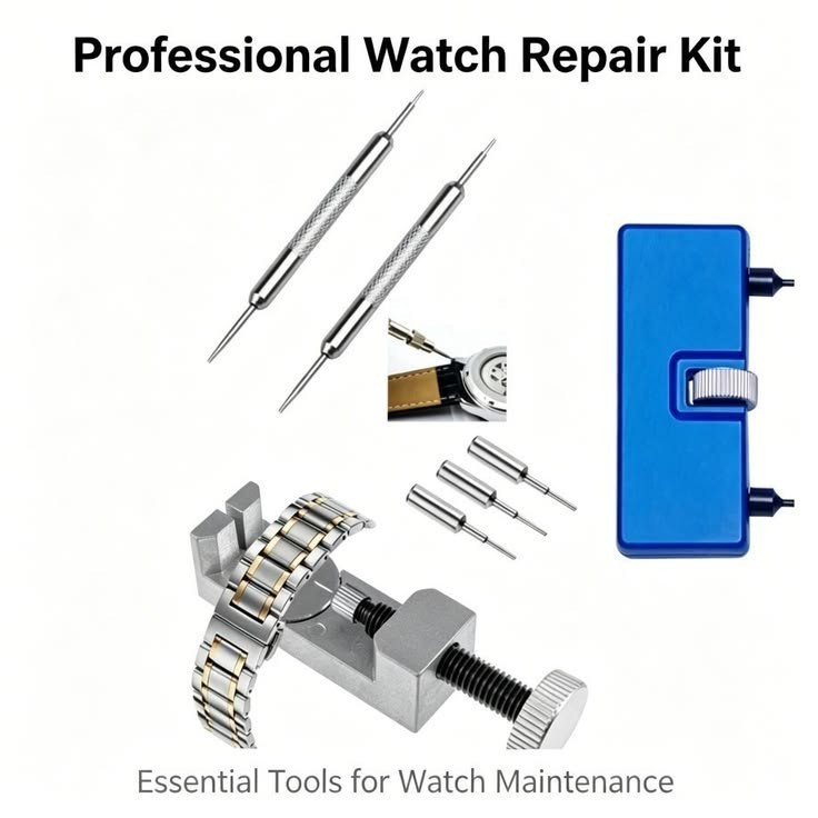 16PCS Watch Repair Tool Kit Back Case Opener Band Link Pin Strap Remover Set