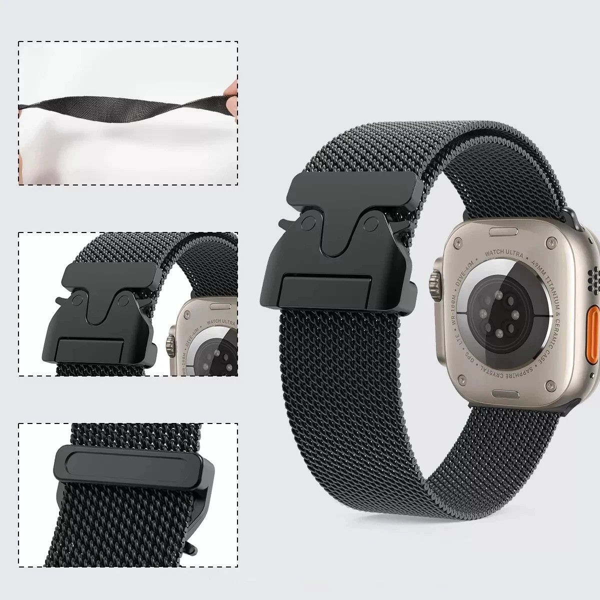 Milanese Loop Strap for Apple Watch Series 11 10 9 8 7 6 SE 3 Ultra 3 Metal Band