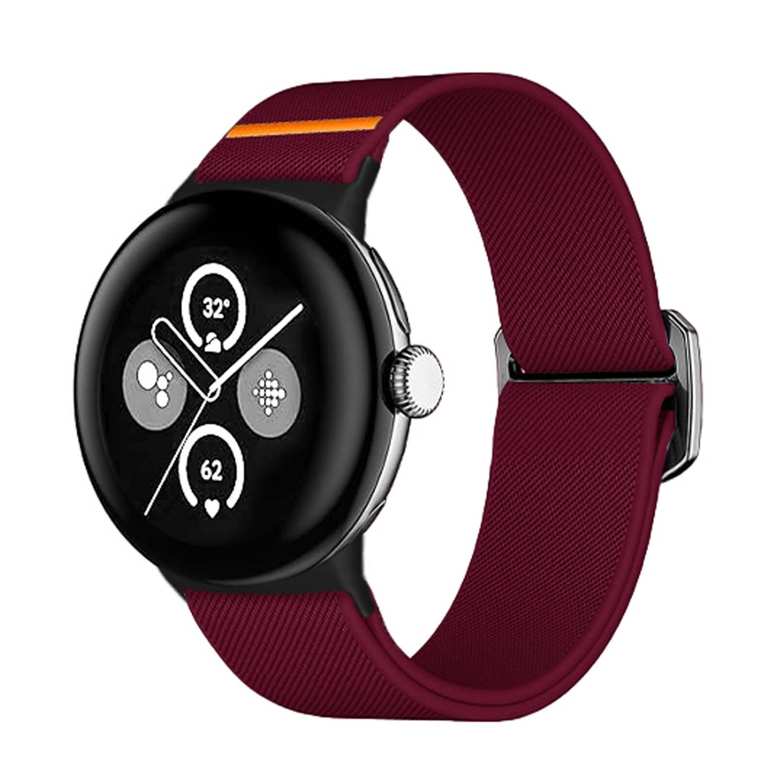 For Google Pixel Watch 3 2 1 41mm/45mm Elastic Nylon Bullhead Buckle Band Strap