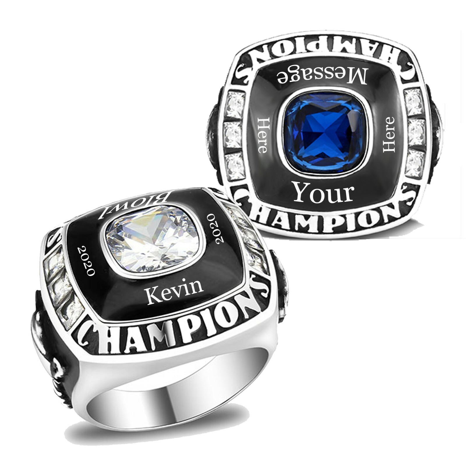 Custom Text and Color Championship Ring – Football, baseball, basketball, esport