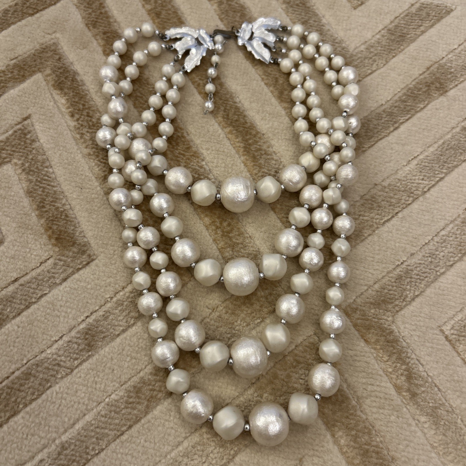 Pearly Costume 4 Row Necklace
