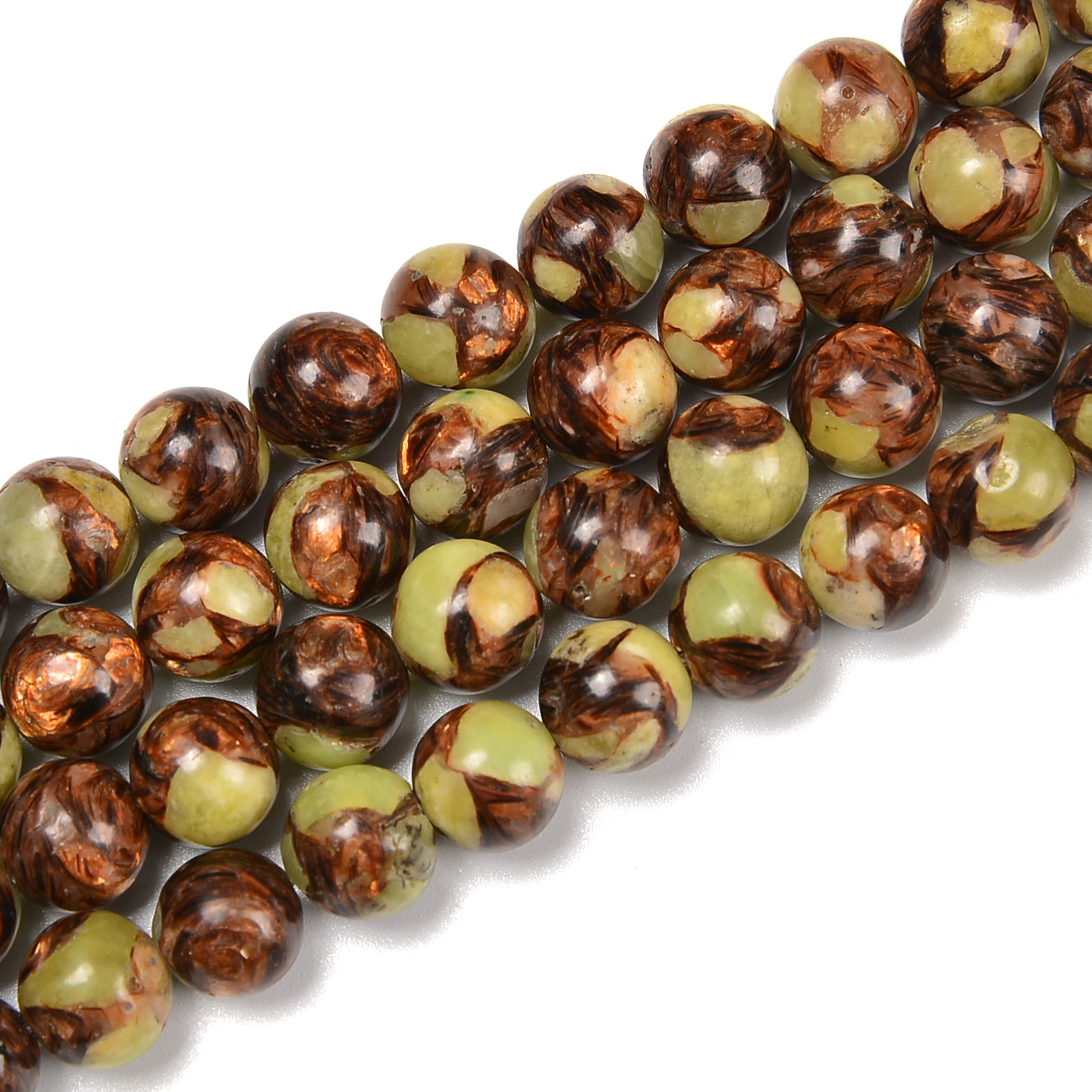 Bronzite Peridot Smooth Round Beads Size 6mm 8mm 10mm 15.5” Strand